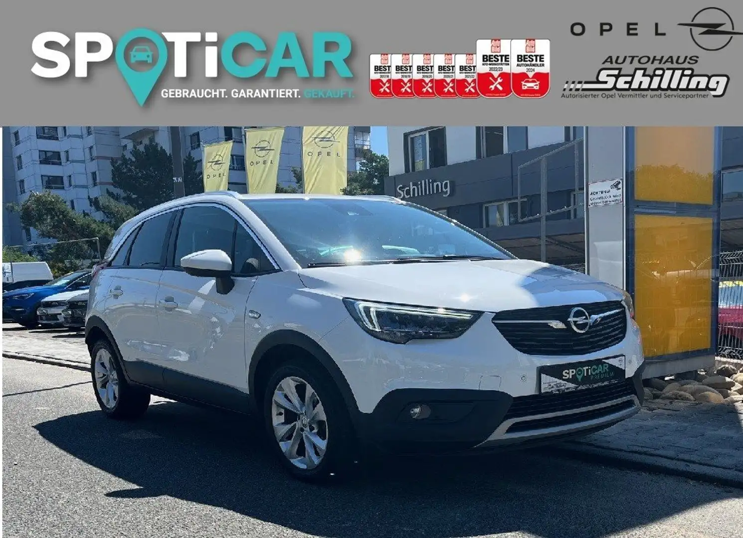 Opel Crossland X 1.2 Turbo Automatik Innovation 1. Hand AHK Navi Weiß - 1