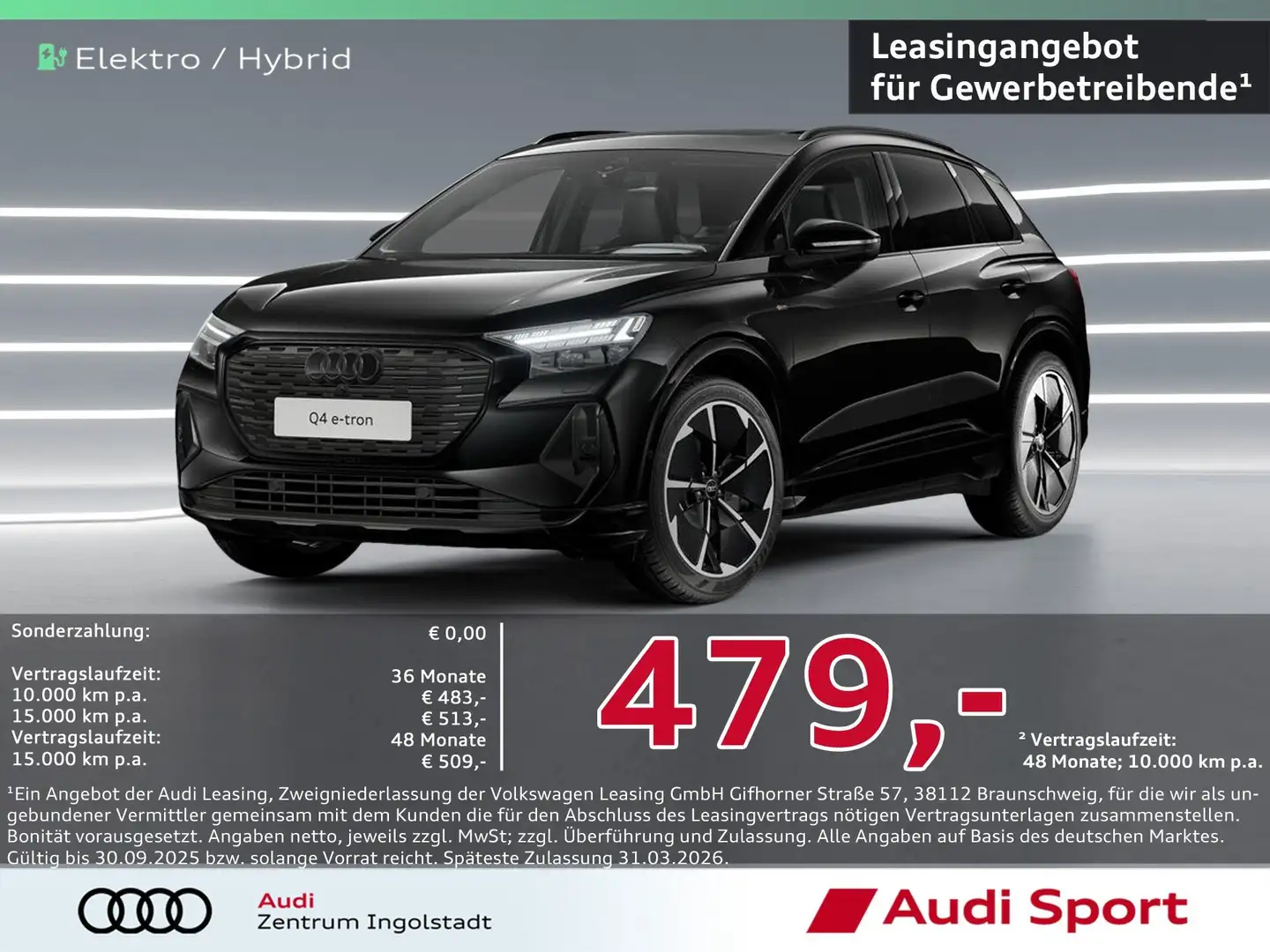 Audi Q4 e-tron 45 quattro AHK,PANO,SHZ UPE 76.275,- Schwarz - 1