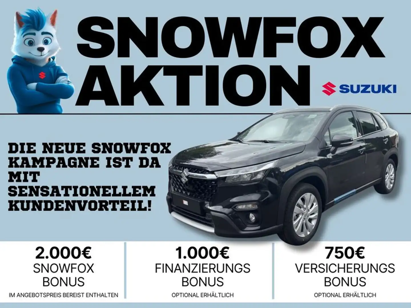 Suzuki S-Cross 1,4 Hybrid 2WD shine ''SNOWFOX'' Schwarz - 1