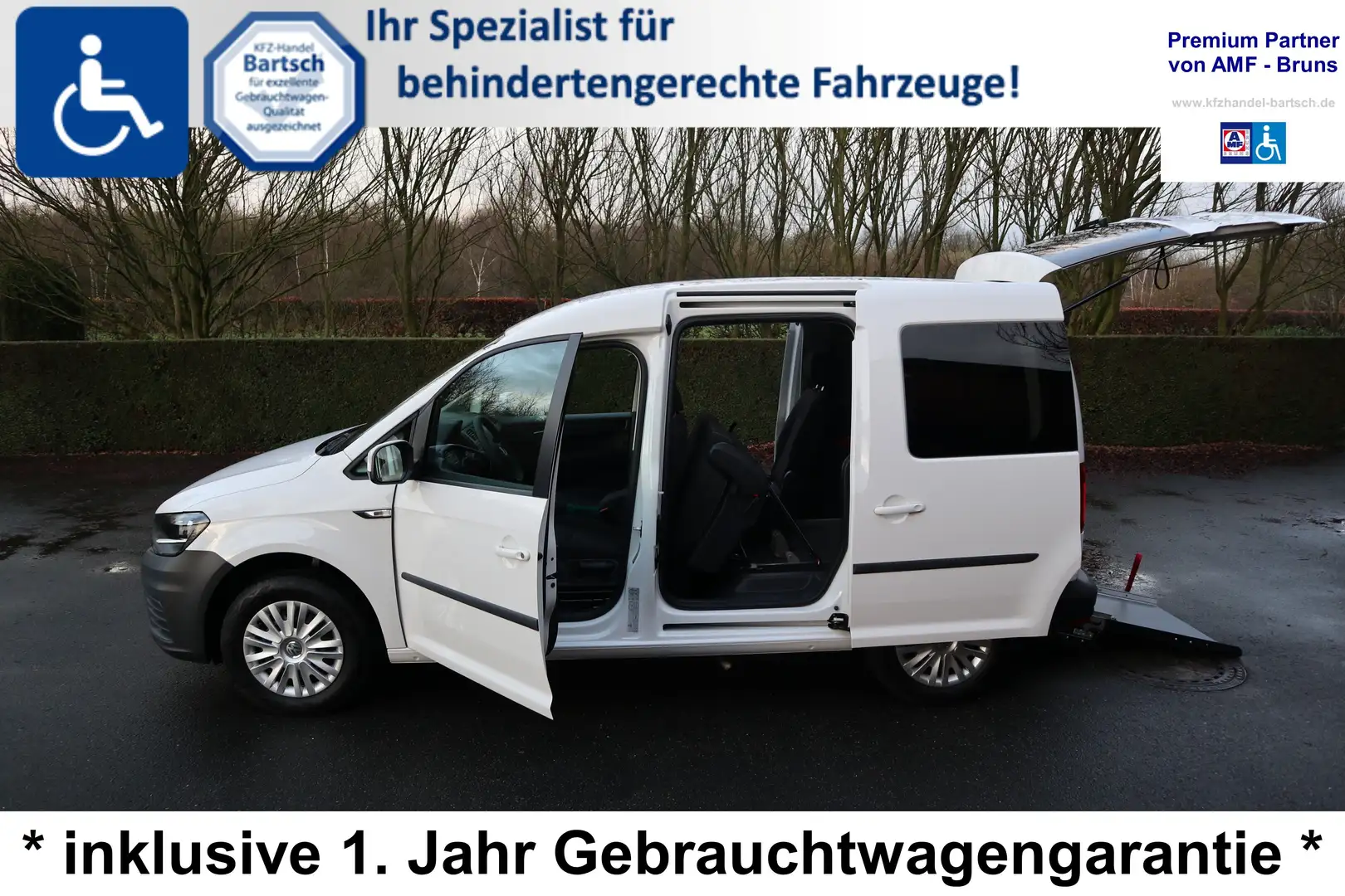 Volkswagen Caddy *rollstuhlgerecht*Wenderampe*Garantie* Wit - 1
