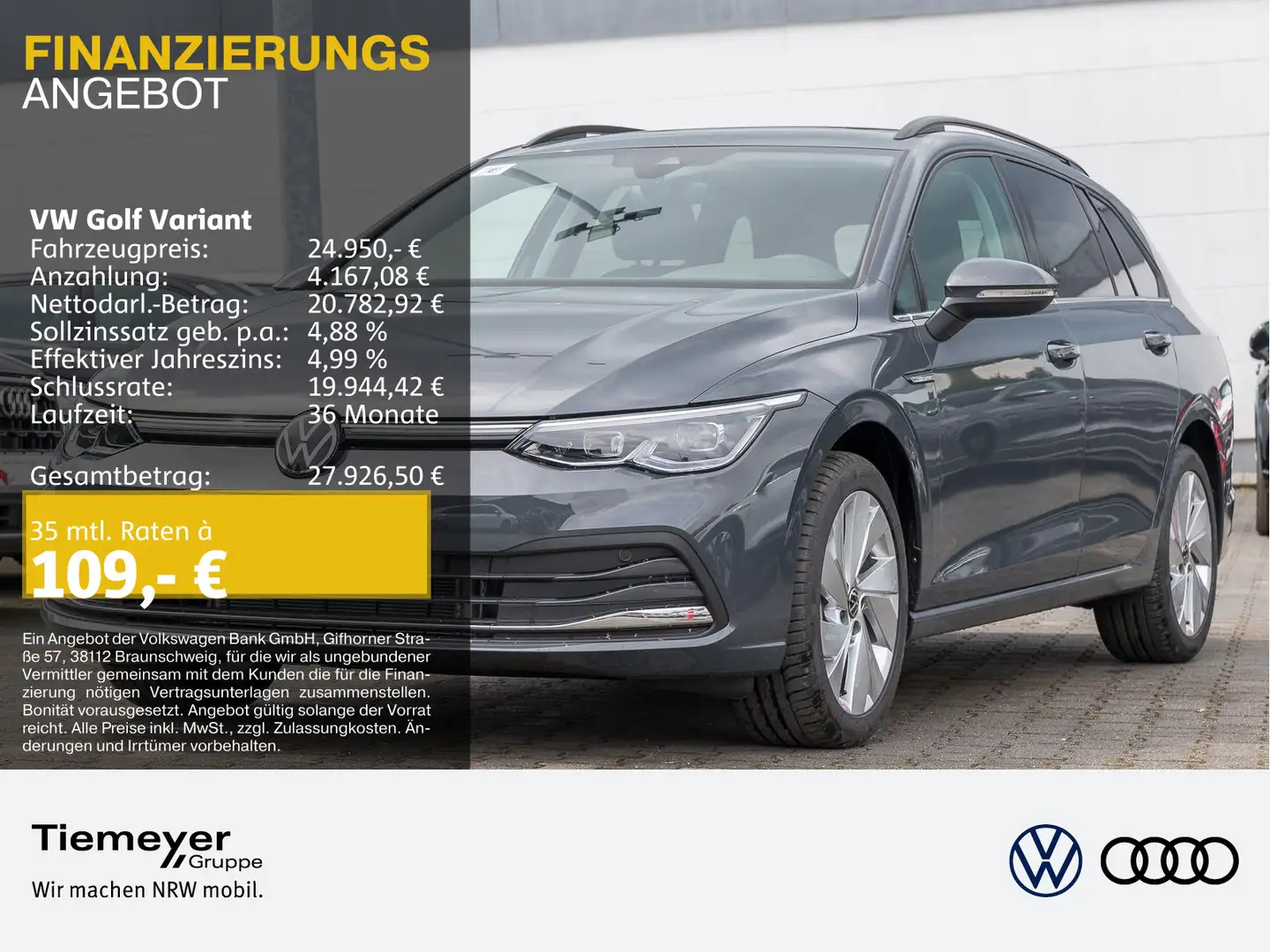 Volkswagen Golf Variant 2.0 TDI DSG STYLE KAMERA LED Grau - 1