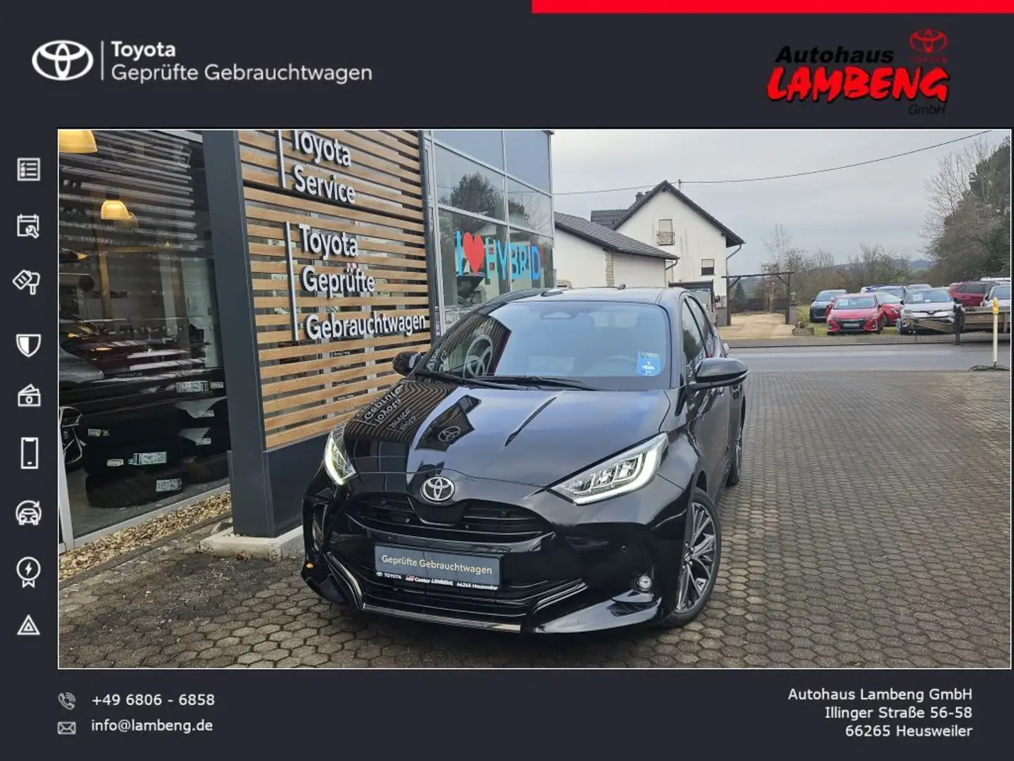 Toyota Yaris Hybrid 130 1.5 VVT-i Style Schwarz - 1
