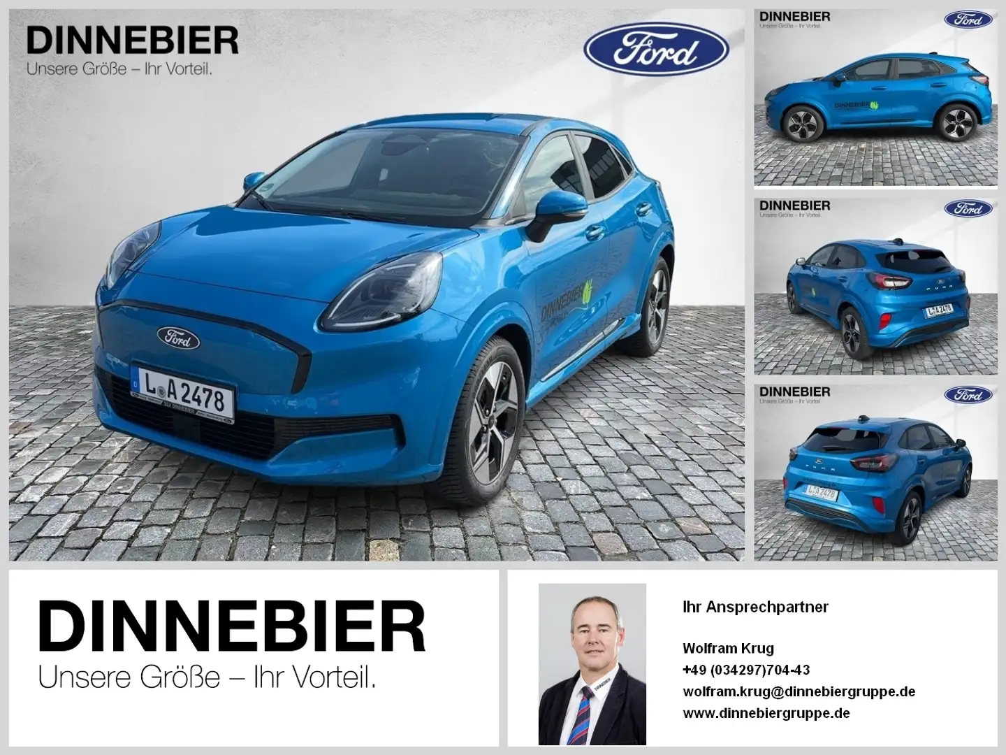 Ford Puma Gen-E Gen-E LED+Kamera+Navi+Winterpaket Blau - 1