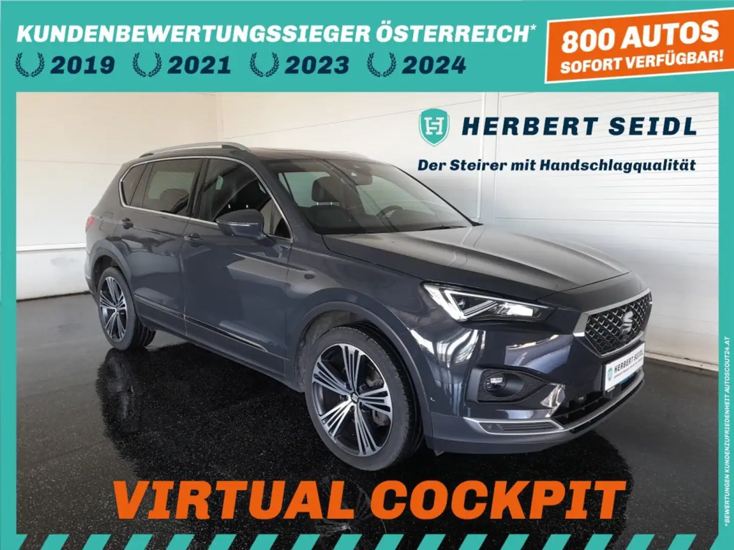 SEAT Tarraco XCELLENCE PHEV 150/245 DSG *SKY / 20 ZOLL / DCC / VOLL-LED / VIRTUELL / NAVI / ACC / MEMORY / 360° KAMERA / E-KLAPPE* Grau - 1