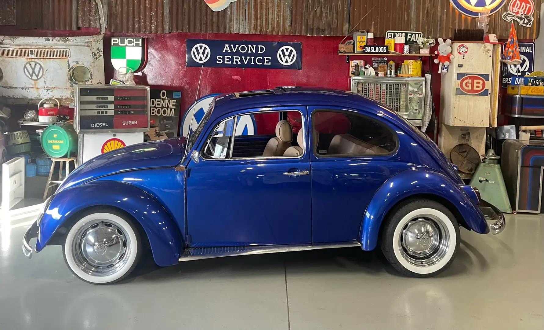 Volkswagen Beetle volkswagen kever 1969 stalen schuifdak Kék - 2
