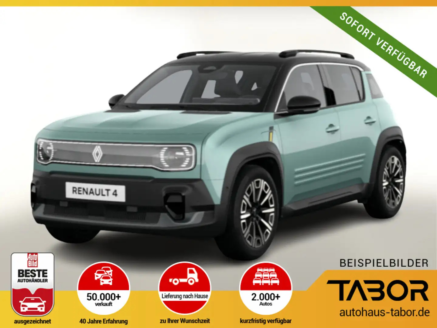 Renault R 4 Iconic 150 Comfort Range el Heckkl Kam Nav ACC Grün - 1