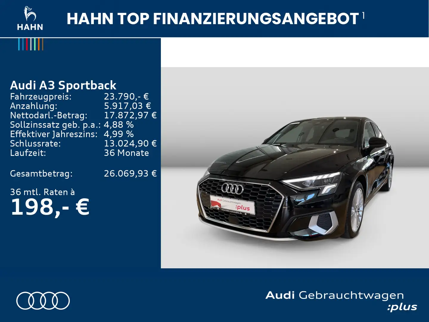 Audi A3 40TFSIe S-trnc Navi LED CAM Virtual Schwarz - 2