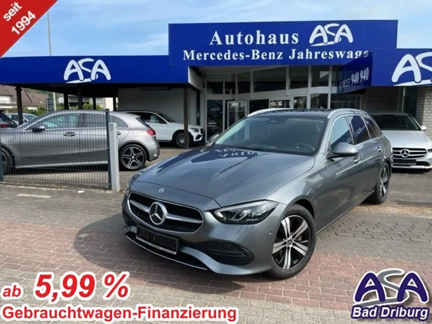 Mercedes-Benz C 180 T Modelljahr 2022+Avantgarde+AHK+Business-Paket+Ka Grau - 1