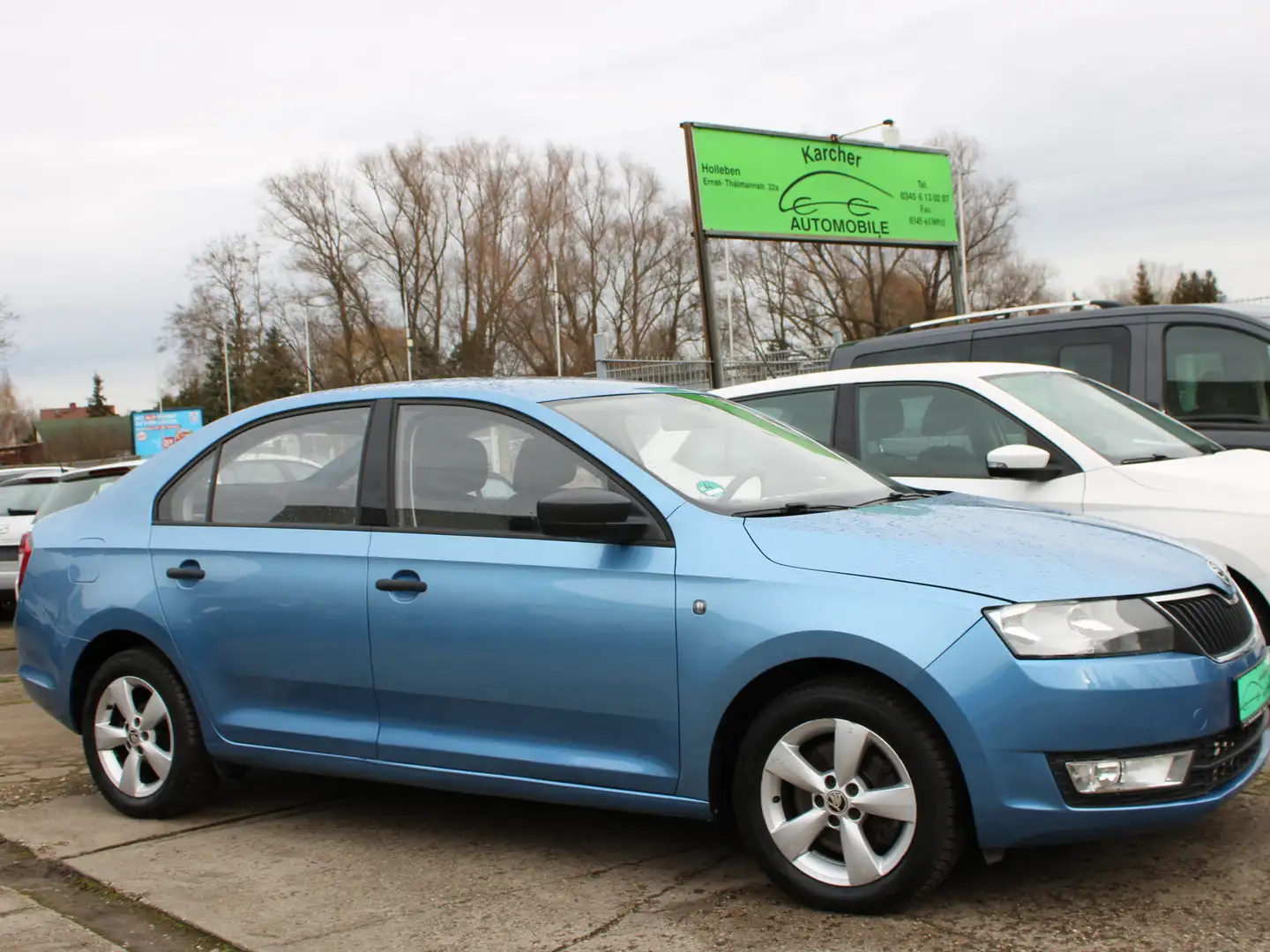 Skoda Rapid/Spaceback Active*Klima*Allwetterreifen*HU/AU NEU*AHK* Blau - 1
