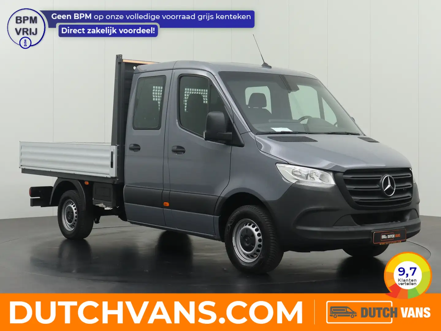 Mercedes-Benz Sprinter 319CDI 3.0V6 Dubbele Cabine Open Laadbak | Navigat Gris - 1