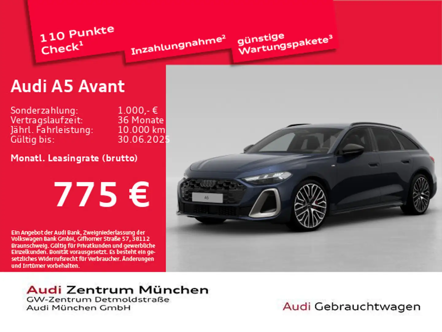 Audi A5 TFSI qu. S tronic Edition One ACC/AHK/N Blau - 1
