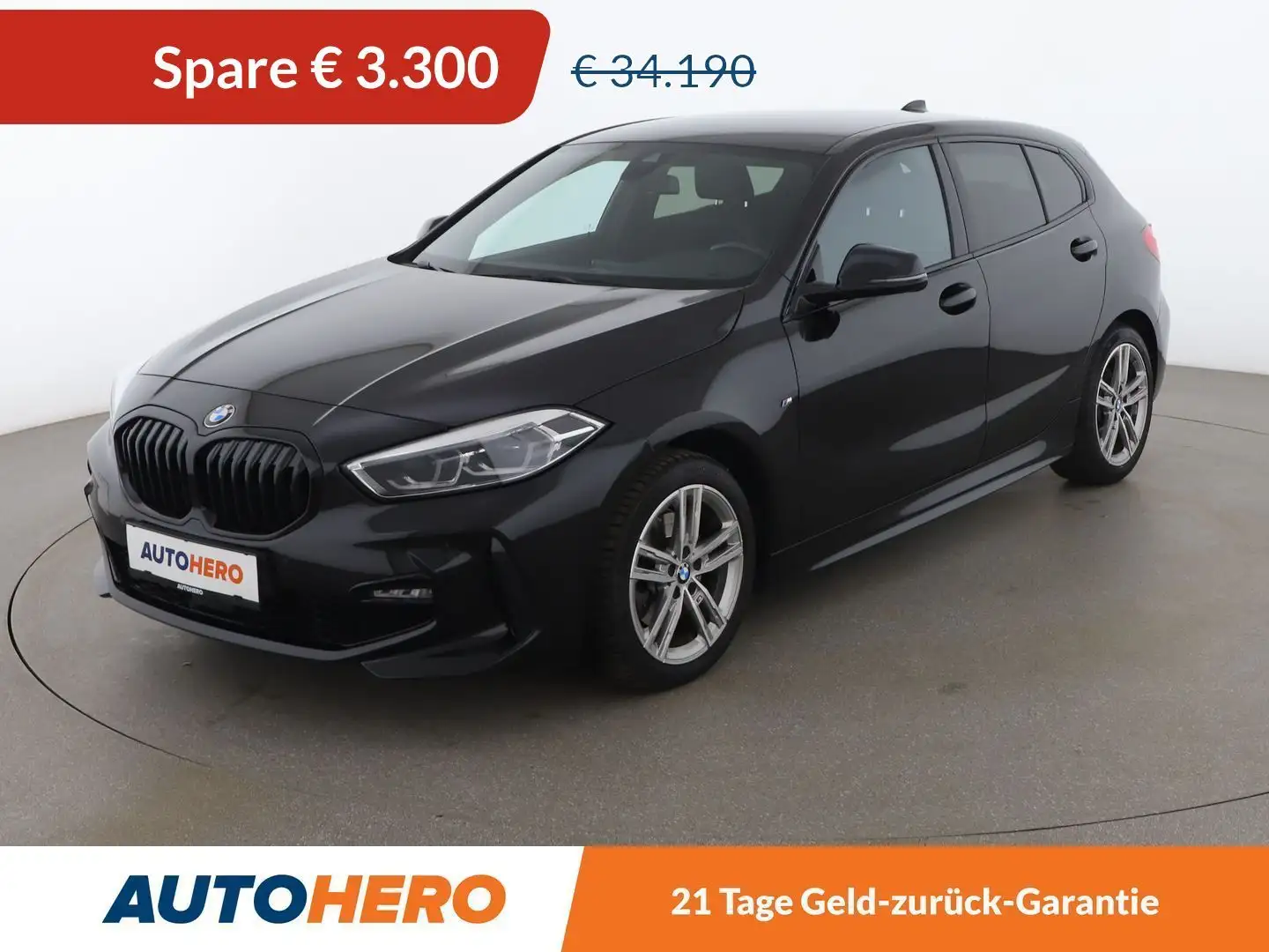BMW 118 118d M Sport Aut. *NAVI*LED*SPUR*PDC* Schwarz - 1
