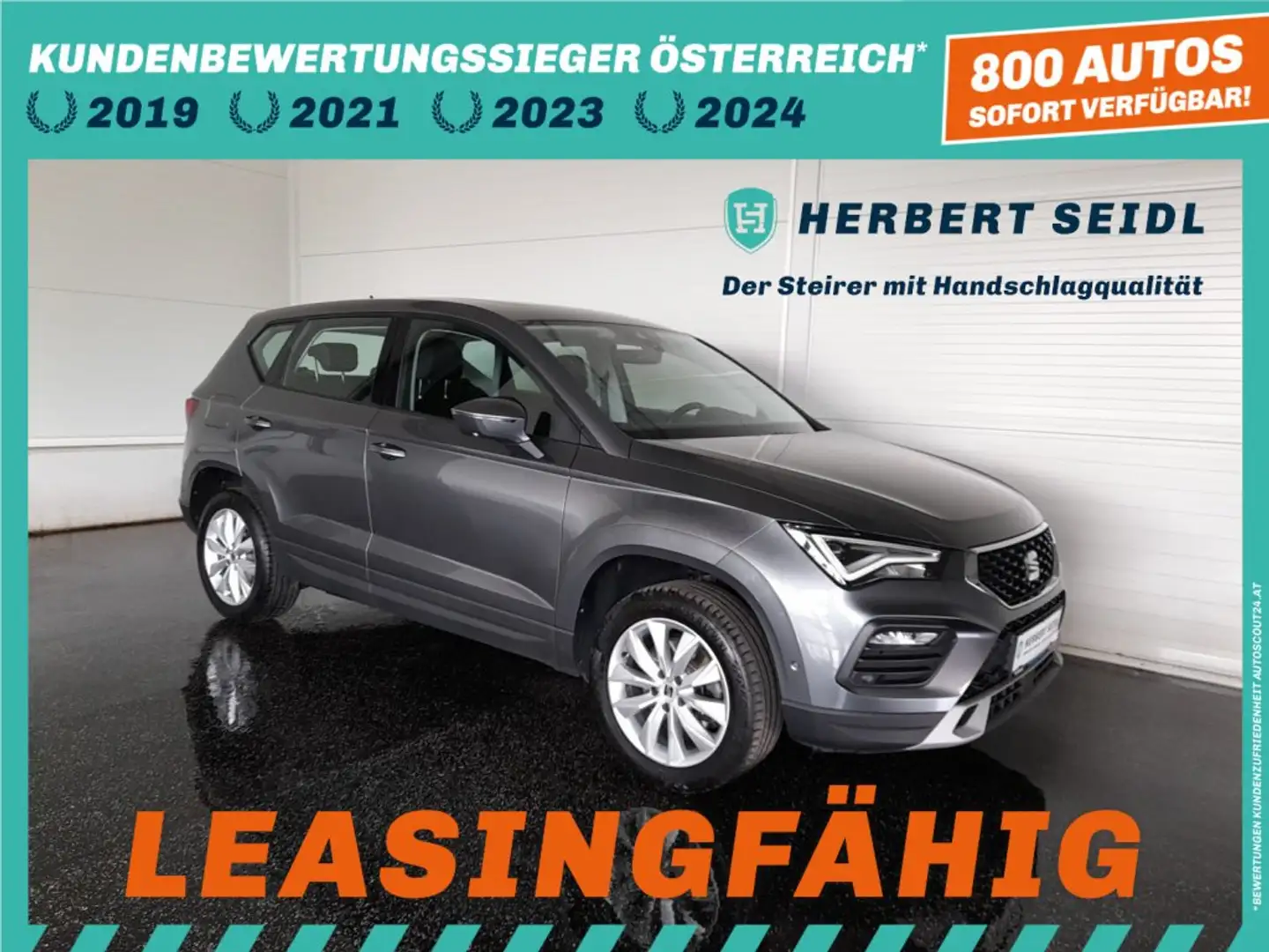 SEAT Ateca STYLE 2,0 TDI DSG *LEDER / SKY / STANDHZG / VOLL-LED / NAVI / ACC / KAMERA / BEATS* Grau - 1