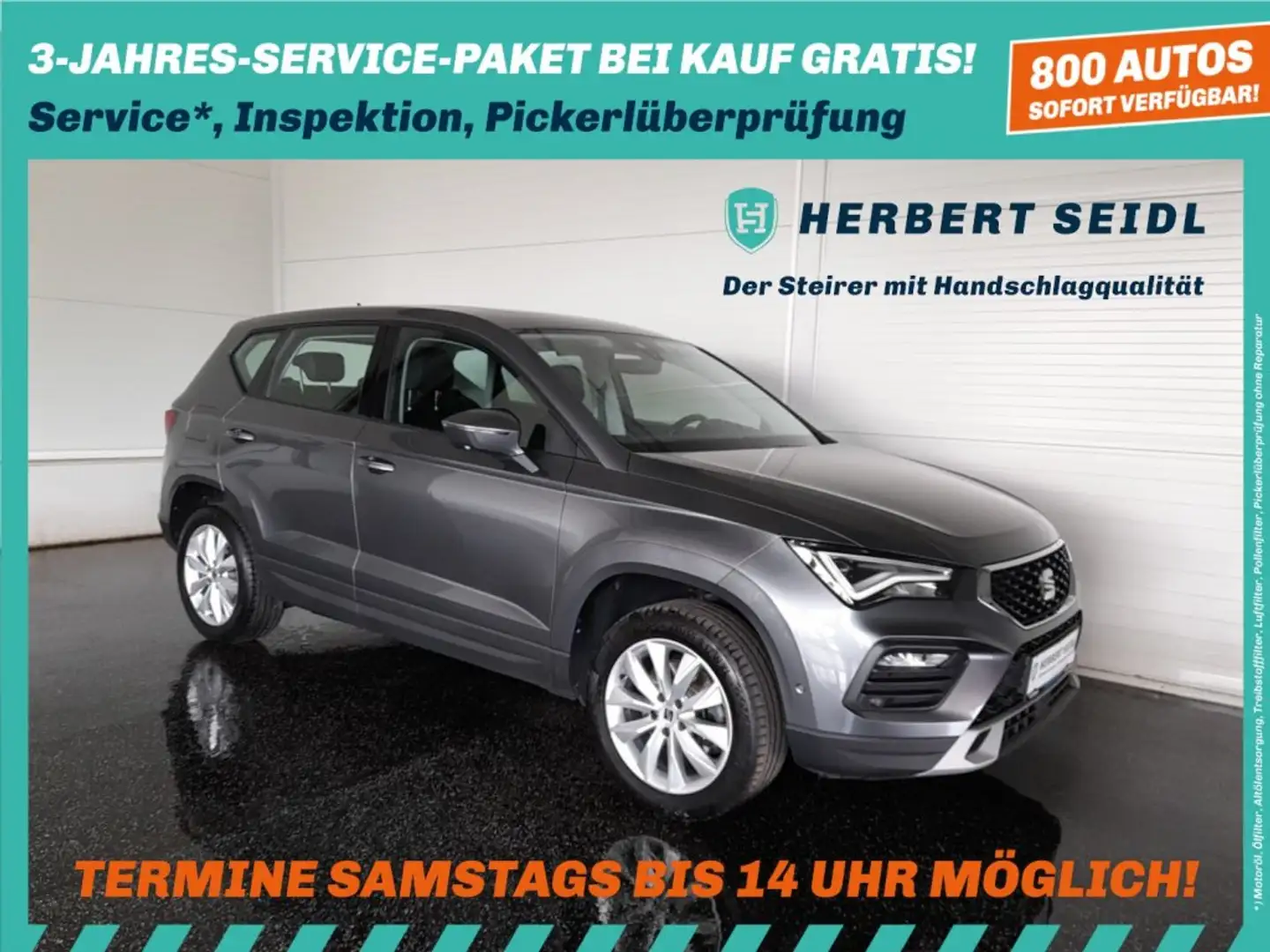 SEAT Ateca STYLE 2,0 TDI DSG *LEDER / SKY / STANDHZG / VOLL-LED / NAVI / ACC / KAMERA / BEATS* Grau - 1