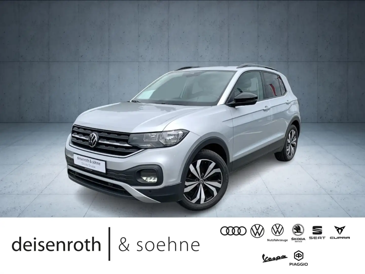 Volkswagen T-Cross Life 1.0 TSI DSG AppCon/Kam/ACC/Climatr/17'' Silber - 1