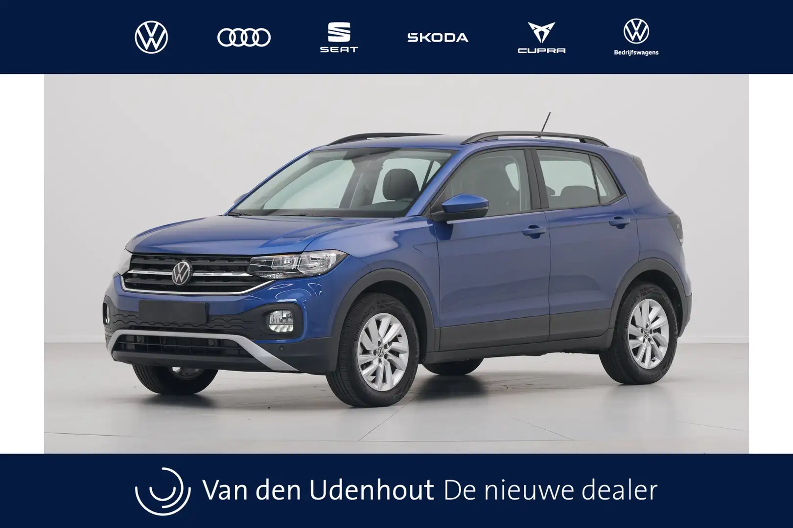Volkswagen T-Cross 1.0 TSI 95pk Life Navi via App Clima Pdc Lm Velgen Blauw - 1
