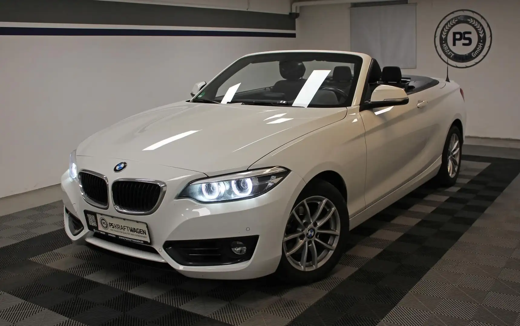 BMW 218 i Cabrio Aut. LED SHZ KLIMA NAVI BT 2.HAND Blanco - 1