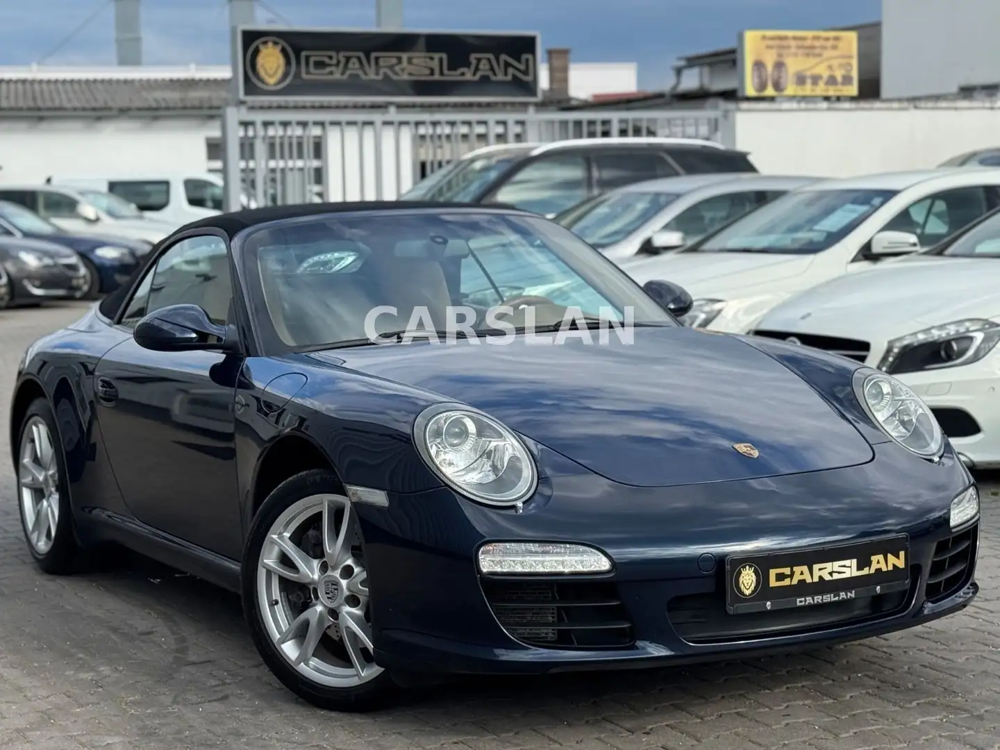 Porsche 997 911 Carrera Cabrio 1.HAND+LED+NAVI+LEDER+Bi-XENO Blau - 1