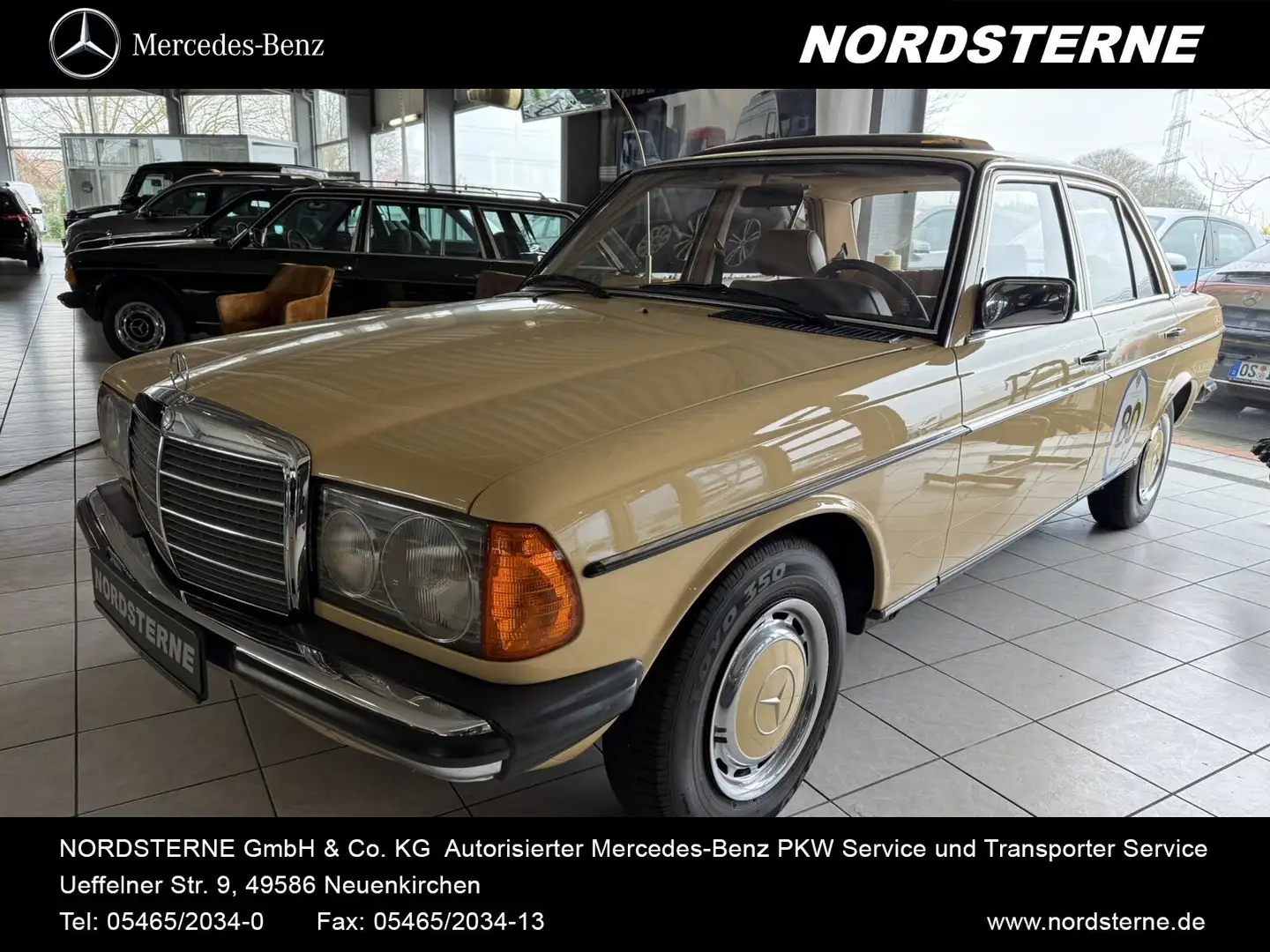 Mercedes-Benz 200 200 W123 Limousine Promifahrzeug Alles Original Giallo - 1