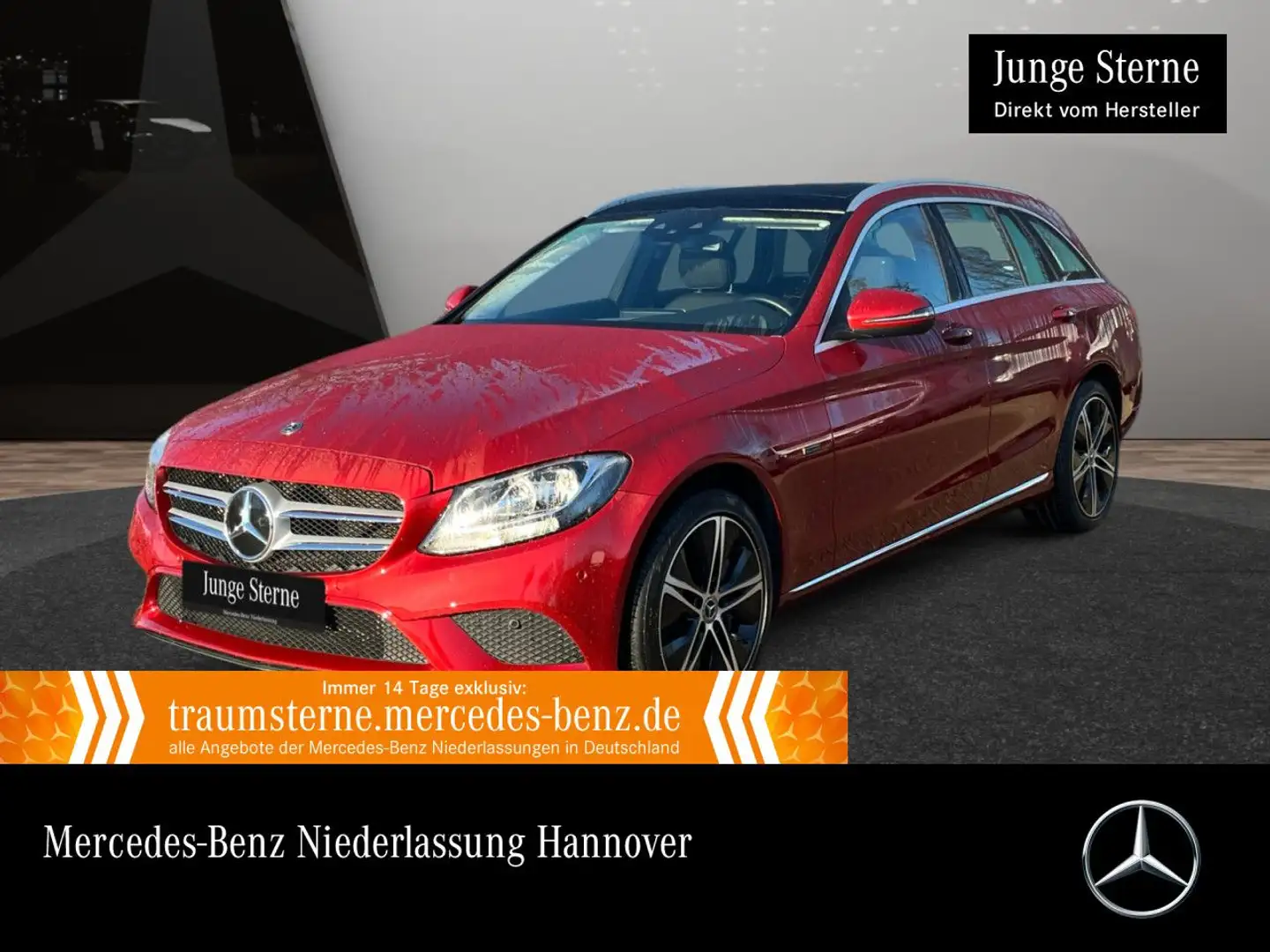 Mercedes-Benz C 300 e T AVANTG+PANO+BURMESTER+KAMERA+SPUR+TOTW Rot - 1