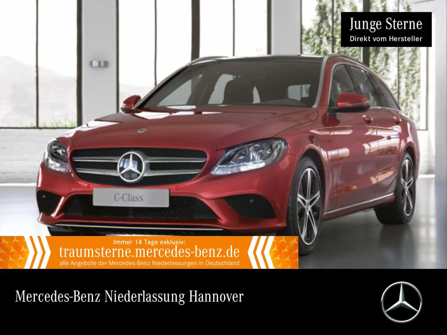 Mercedes-Benz C 300 e T AVANTG+PANO+BURMESTER+KAMERA+SPUR+TOTW Rot - 1