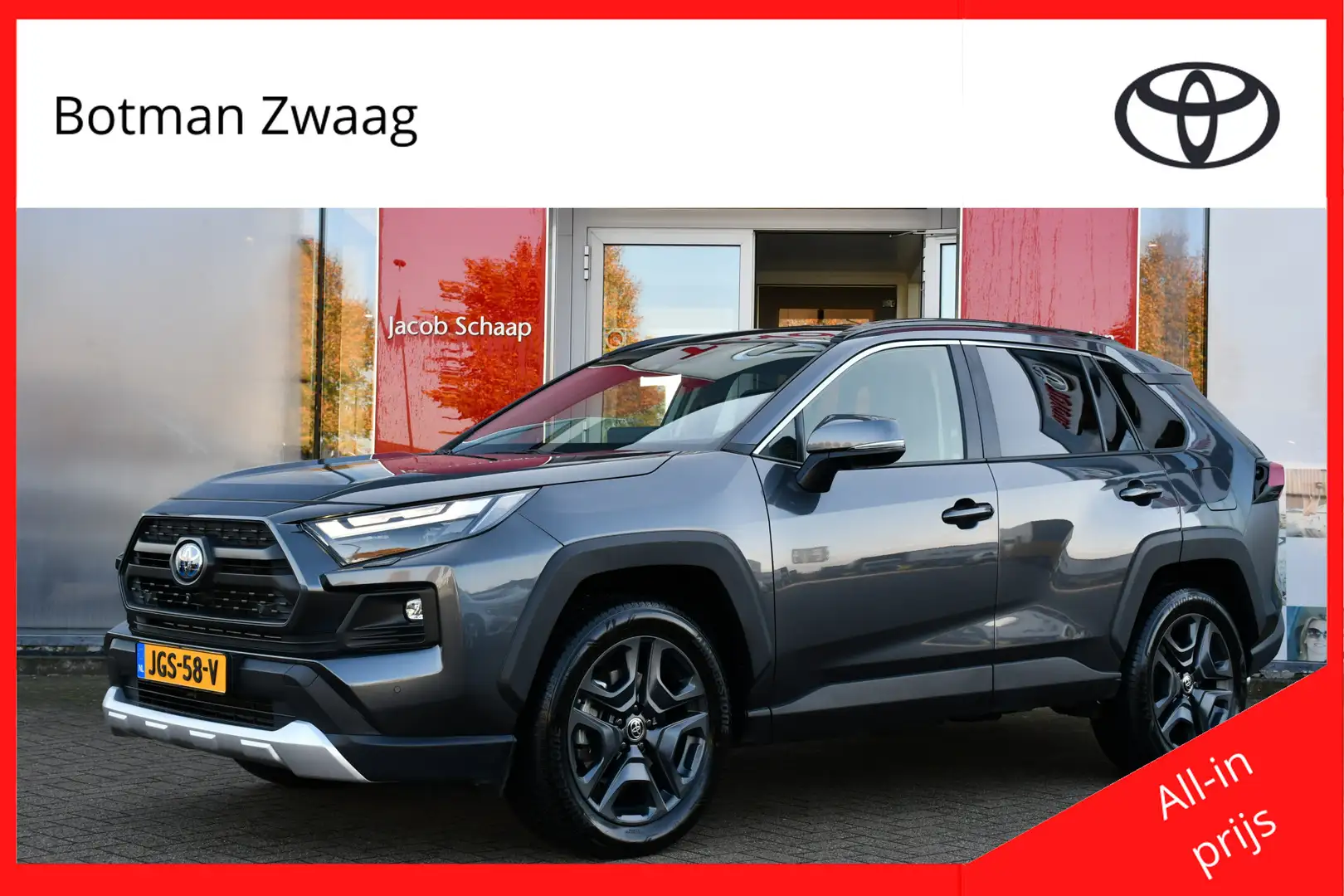 Toyota RAV 4 2.5 Hybrid AWD Adventure Limited Automaat 222pk | Grijs - 1