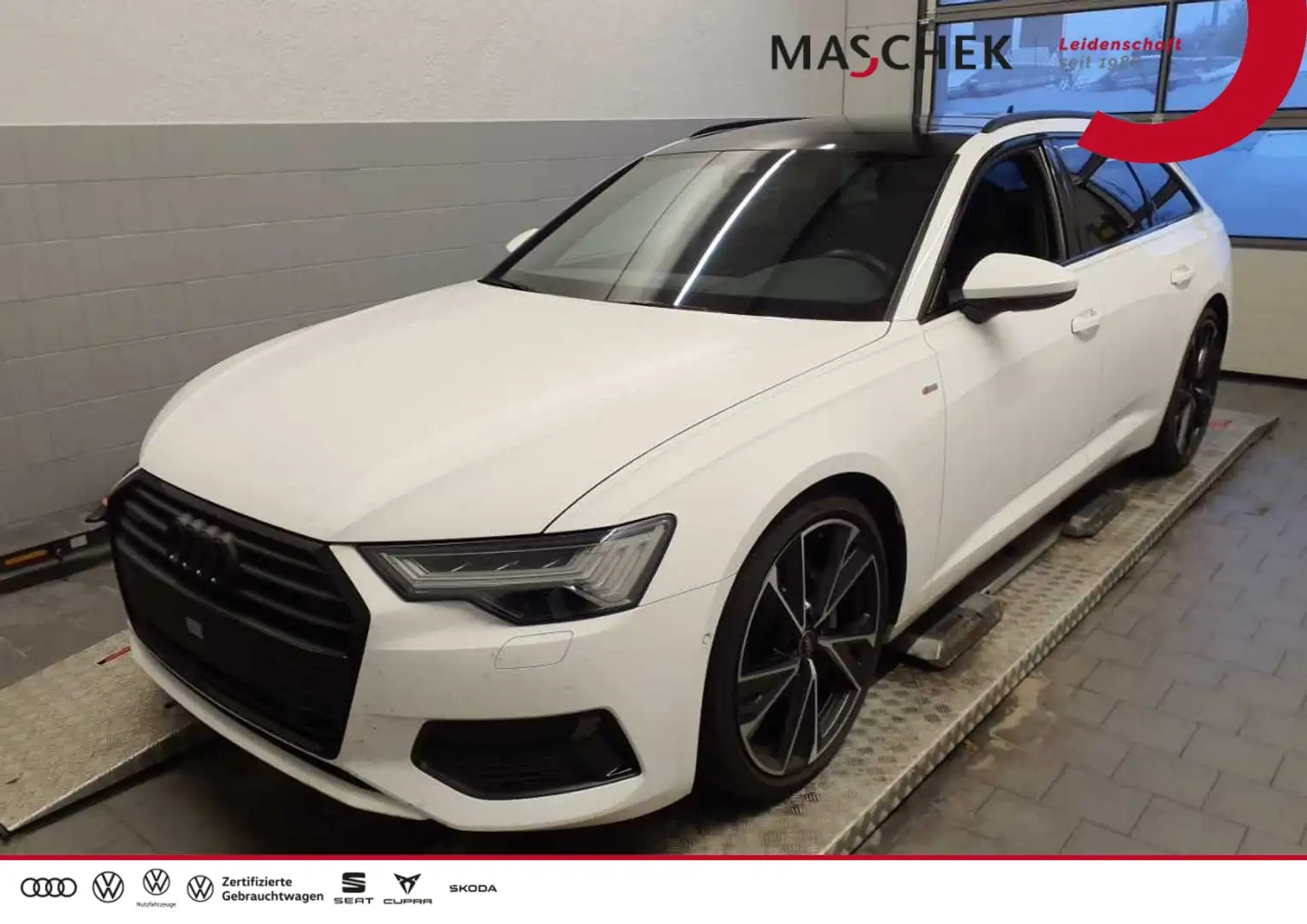 Audi A6 Avant S line 50 TDI Black HD Matrix Standh AHK LM2 Weiß - 1