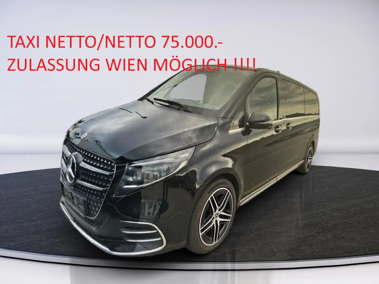 Mercedes-Benz V 300 d EXCLUSIVE Extralang *TAXI NETTO 75000.-* Noir - 2
