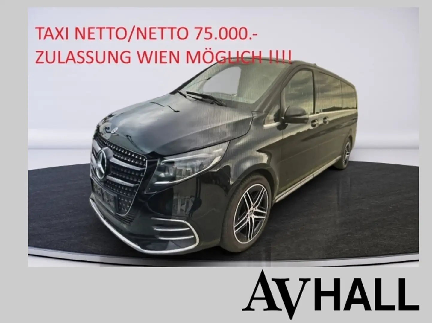 Mercedes-Benz V 300 d EXCLUSIVE Extralang *TAXI NETTO 75000.-* Noir - 1