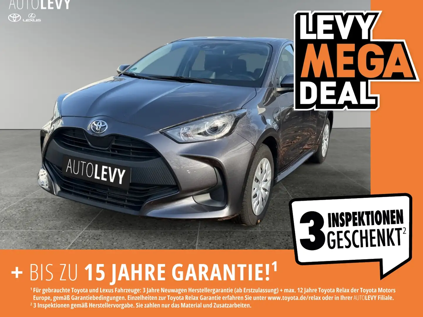 Toyota Yaris 1.0 Comfort ACC Fernlichtass. Kam. Navi Gris - 1