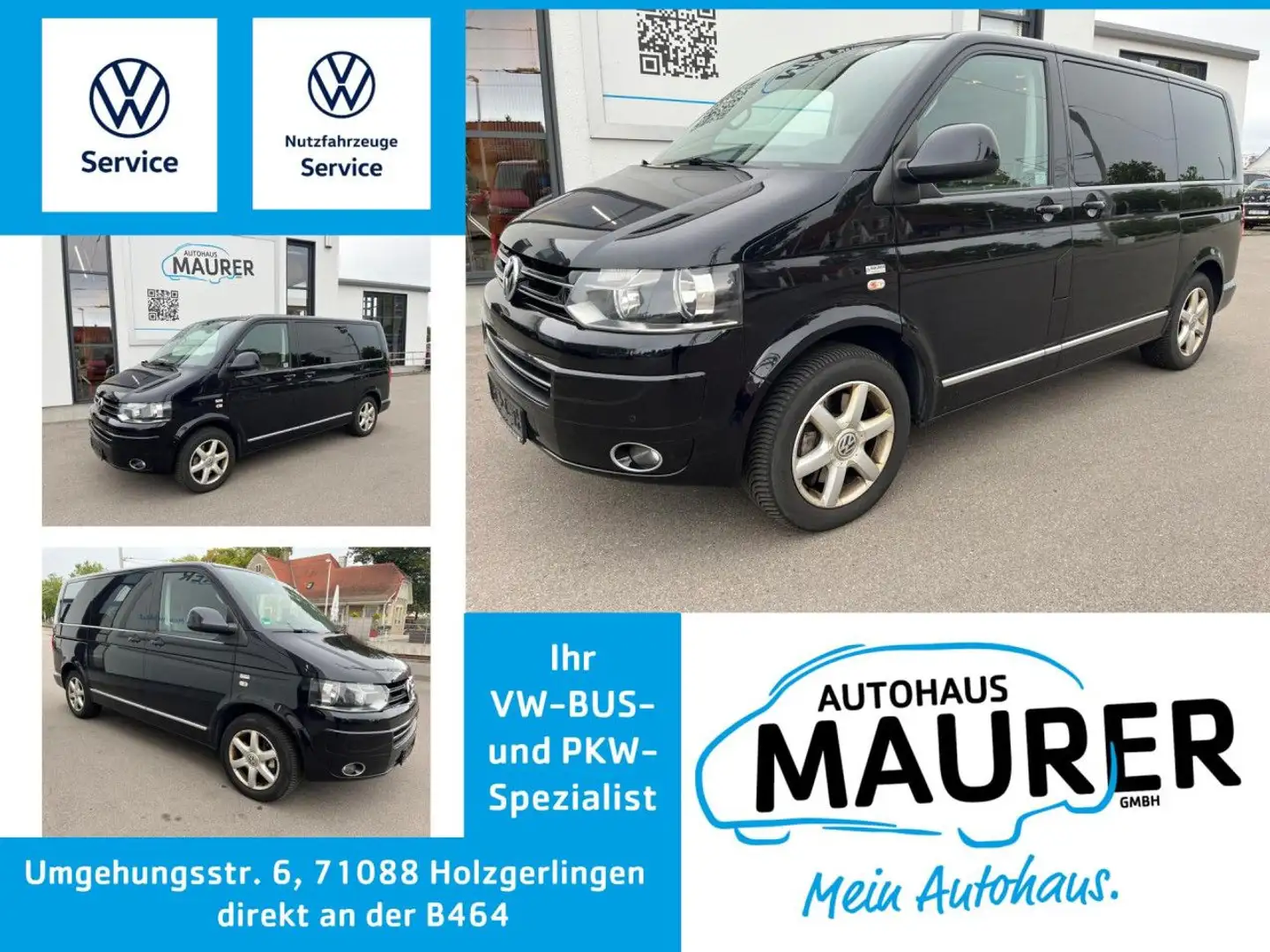 Volkswagen T5 Multivan Highline 2,0 TDI ATM Standheizung AHK Schwarz - 1
