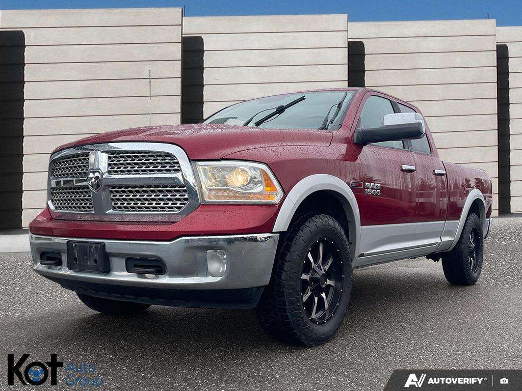 Red 2014 RAM 1500 Pickup Truck Four-Wheel Drive Automatic