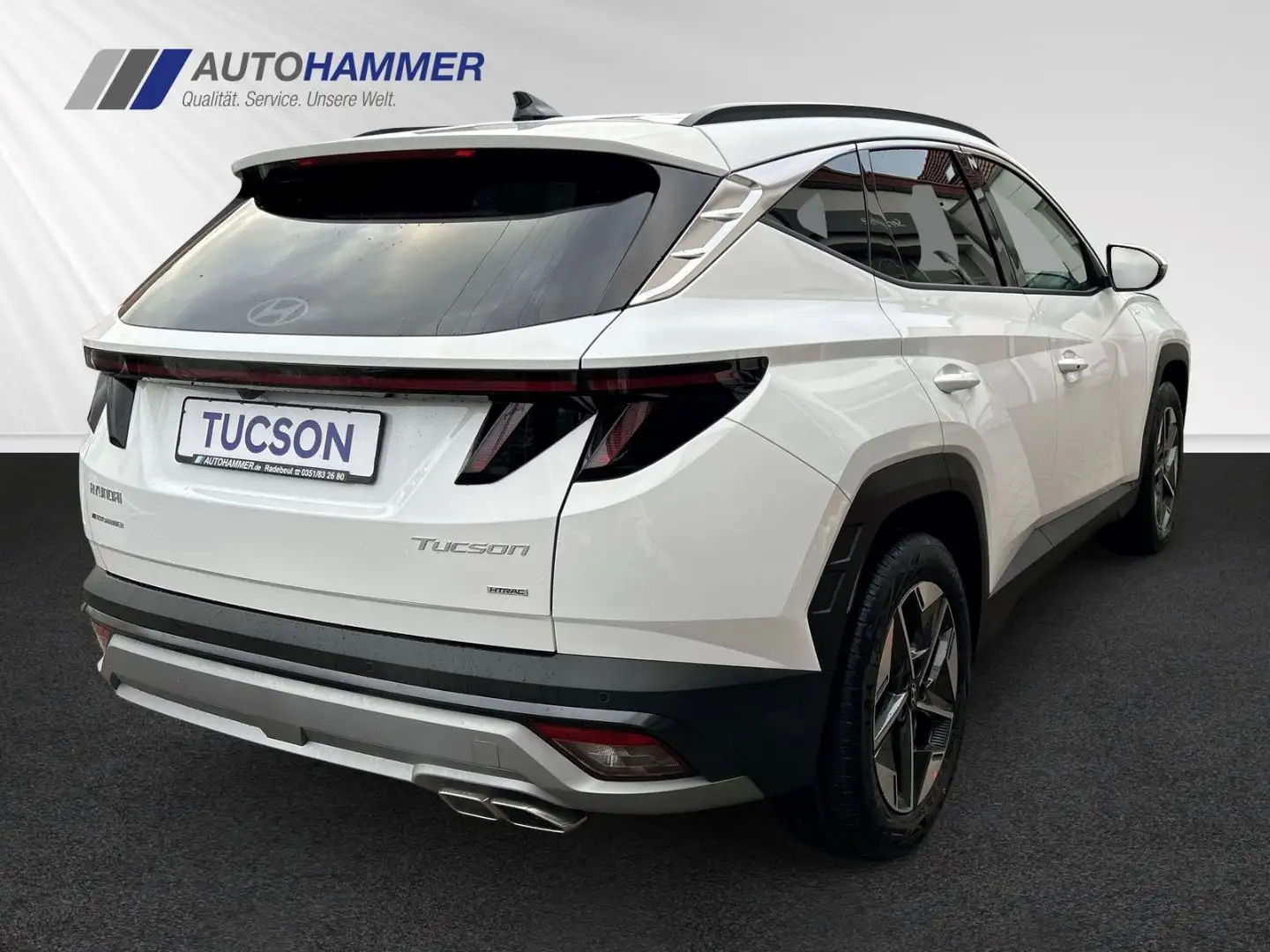 Hyundai TUCSON 1.6T DCT 4WD TREND LED Teilleder Navi eHK Weiß - 2