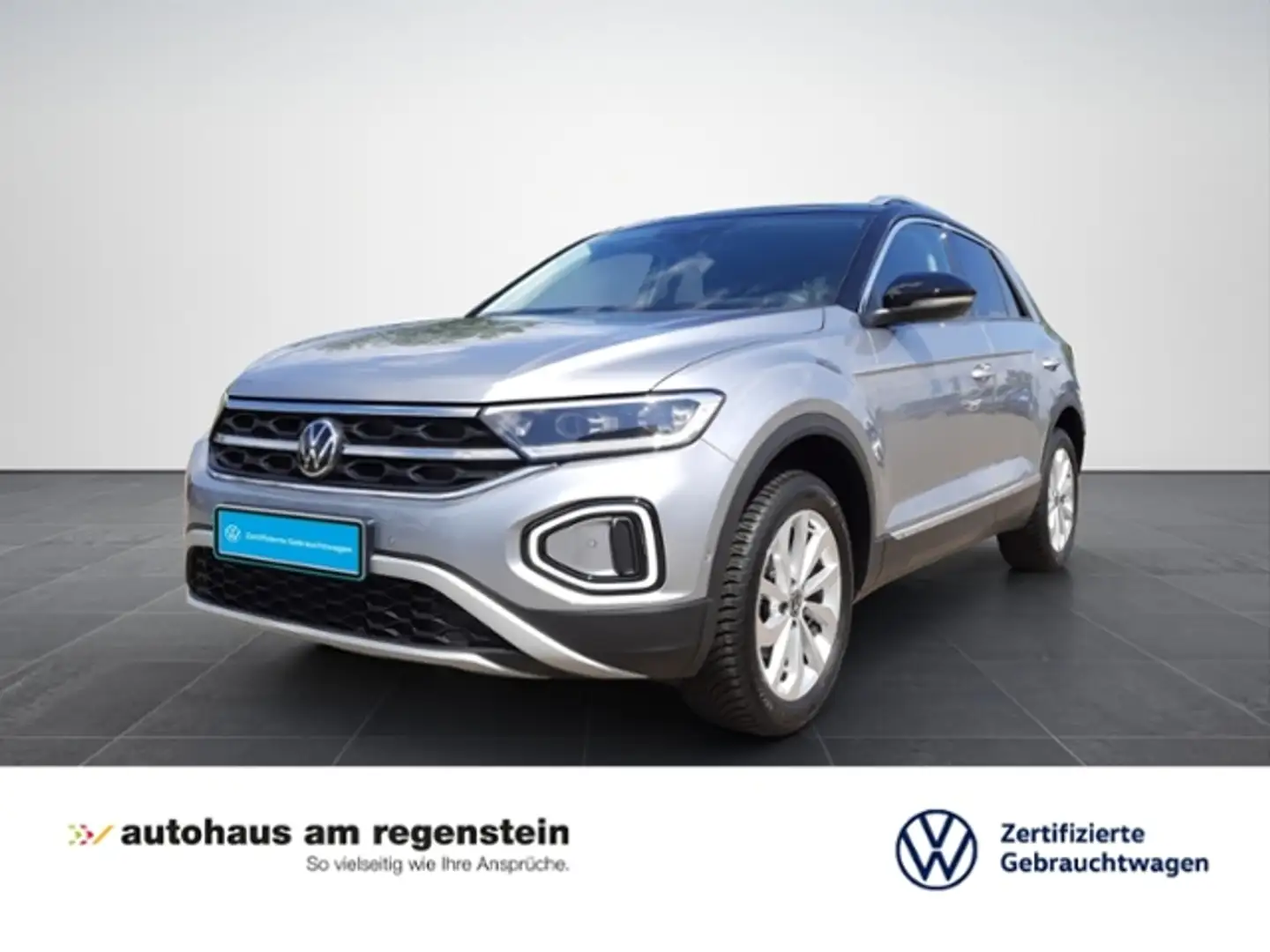 Volkswagen T-Roc 1.5TSI DSG Style LED+/AHK/Navi/ACC Plateado - 1