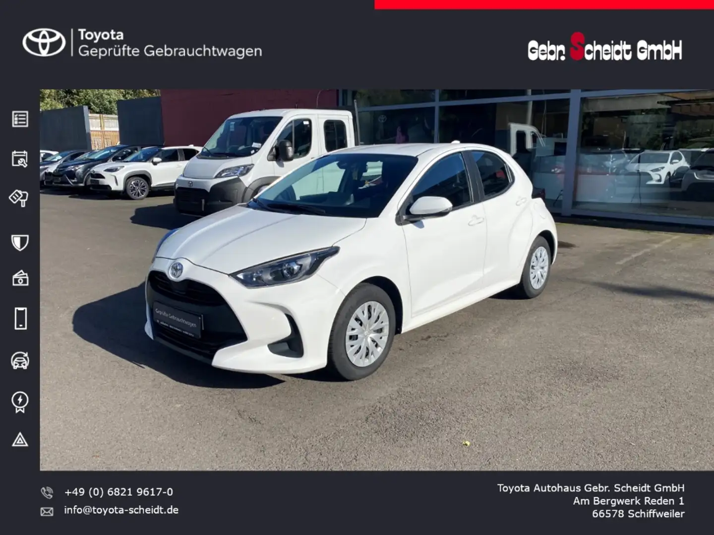 Toyota Yaris Comfort 1.0 Dual-VVTi EU6d Apple CarPlay Android A Blanc - 1