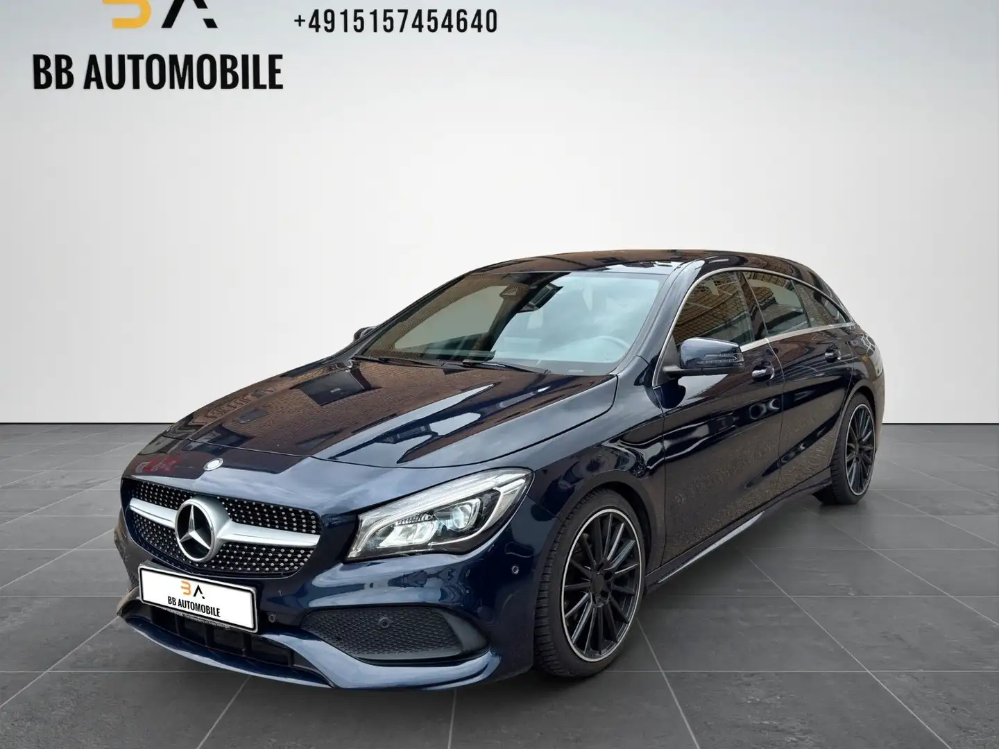 Mercedes-Benz CLA 250 Shooting Brake 4Matic AMG Line LEDER CAM Bleu - 1