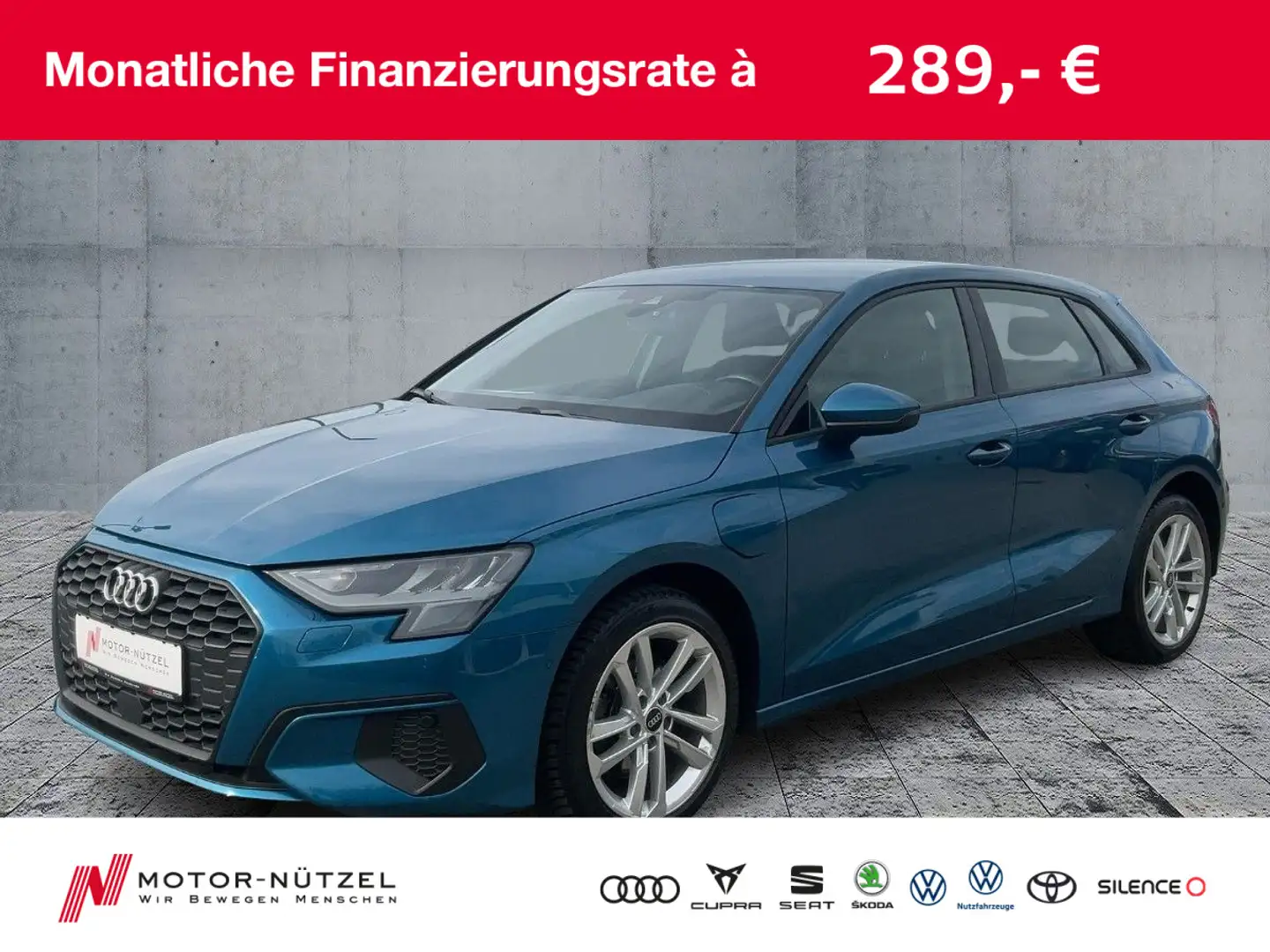 Audi A3 40 TFSI e LED+NAV+SHZ+2xPDC+GRA+VC Azul - 1