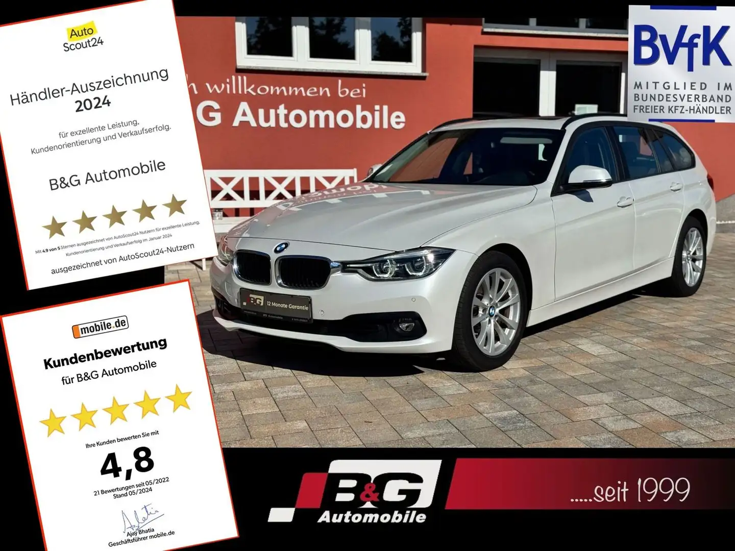 BMW 320 i Advantage*Garantie*AHK*LED*Steptronic* Blanc - 1