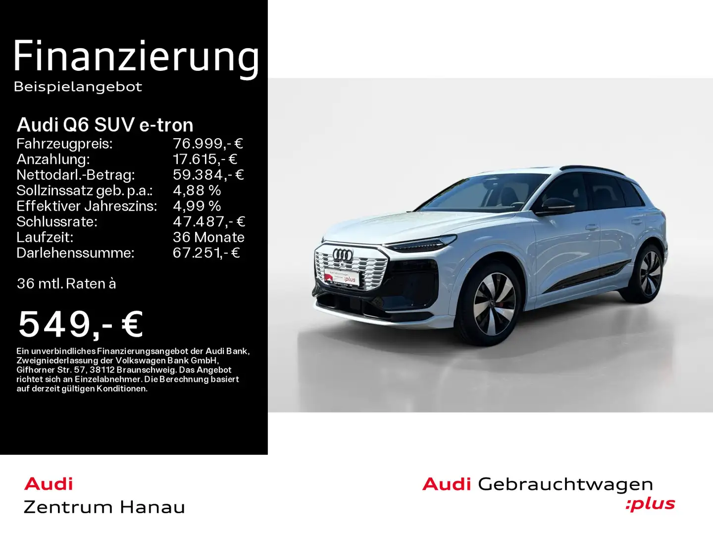 Audi Q6 Q6 e-tron 55 quattro S-LINE*B&O*NAVI*MATRIX*PANO Biały - 1