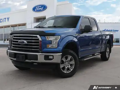 Blue 2015 Ford F-150 Pickup Truck Four-Wheel Drive 6-Speed Automatic