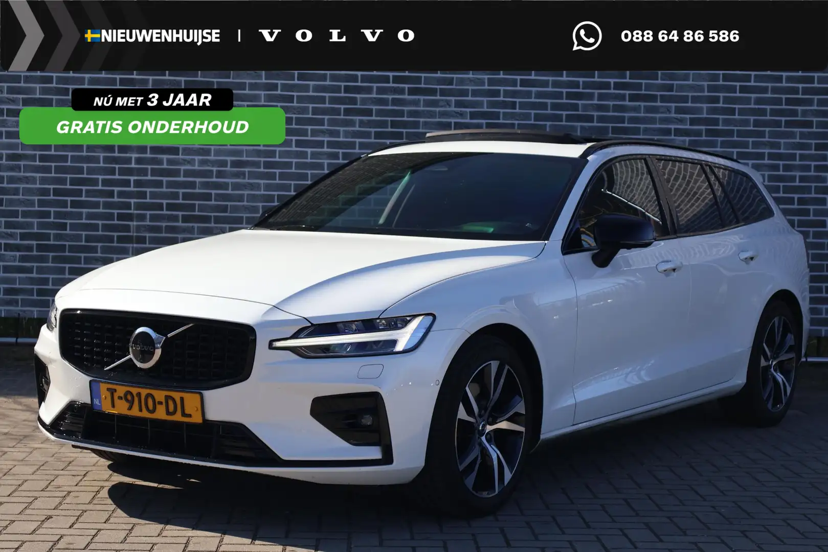 Volvo V60 2.0 B4 Plus Dark | Trekhaak | Adaptieve cruise con Wit - 1