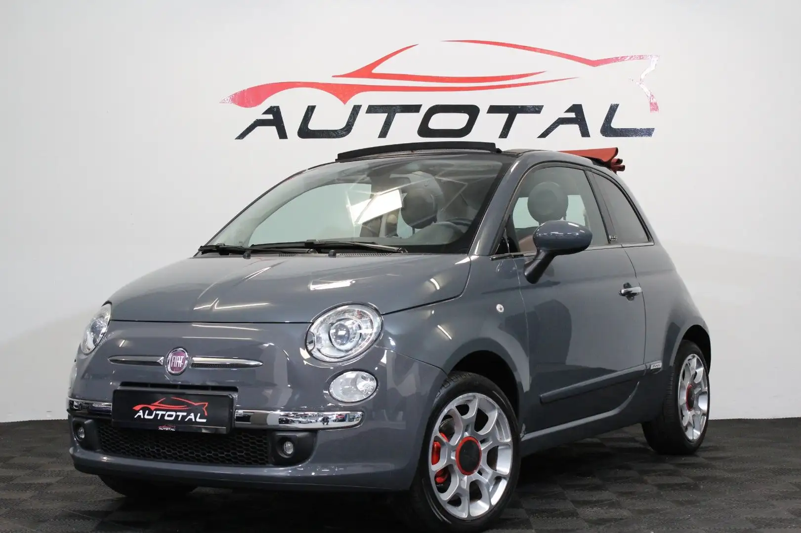 Fiat 500 *Cabrio*Automatik*Xenon*Leder*1.Hand* Gris - 1
