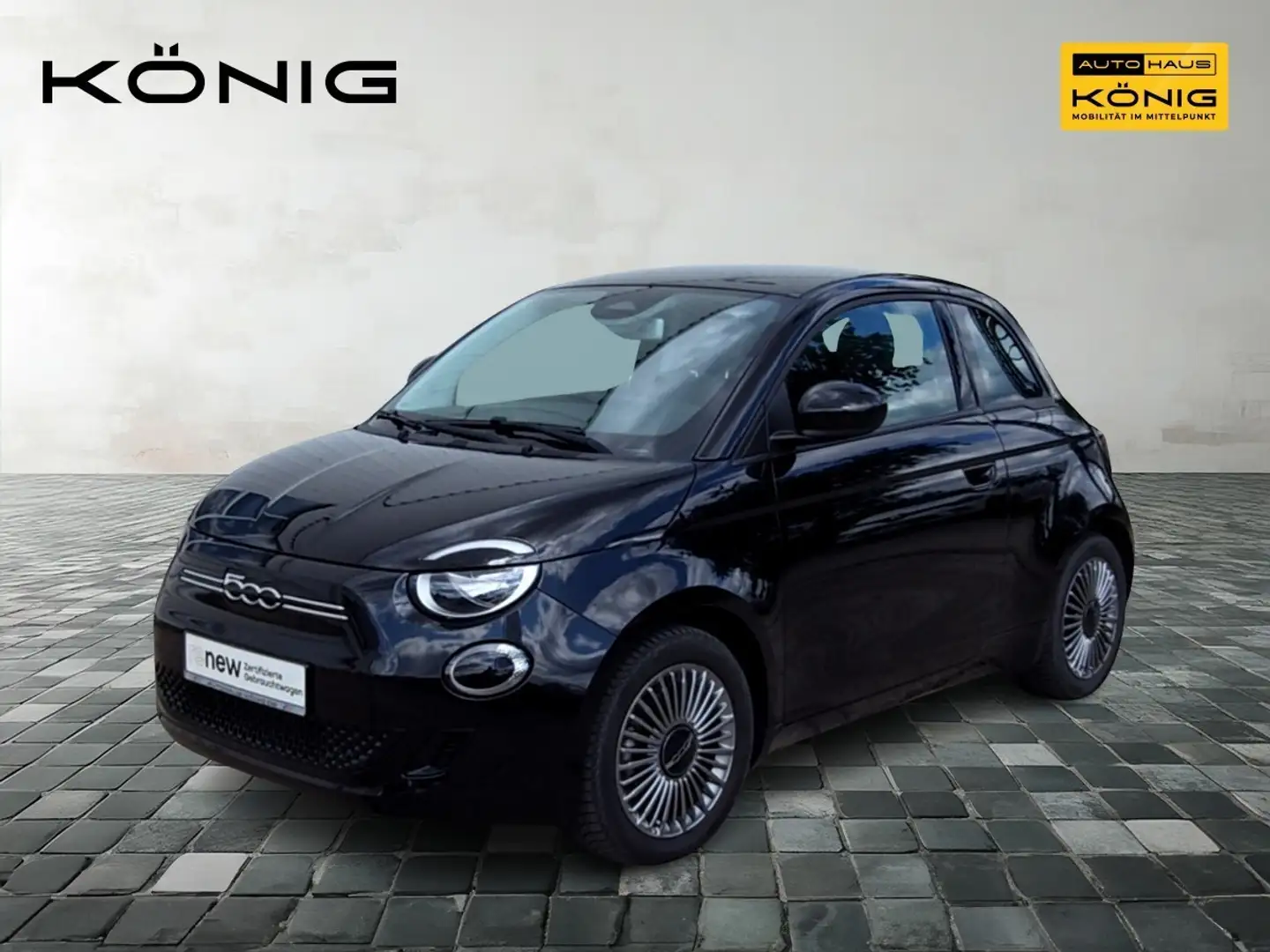 Fiat 500e 3+1 Icon Carplay Klima Tempomat Kamera Schwarz - 1