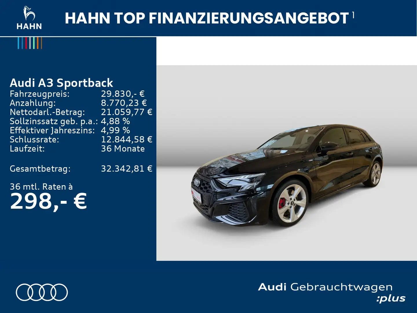 Audi A3 45TFSIe S-tronic S-line Navi CAM Schwarz - 2