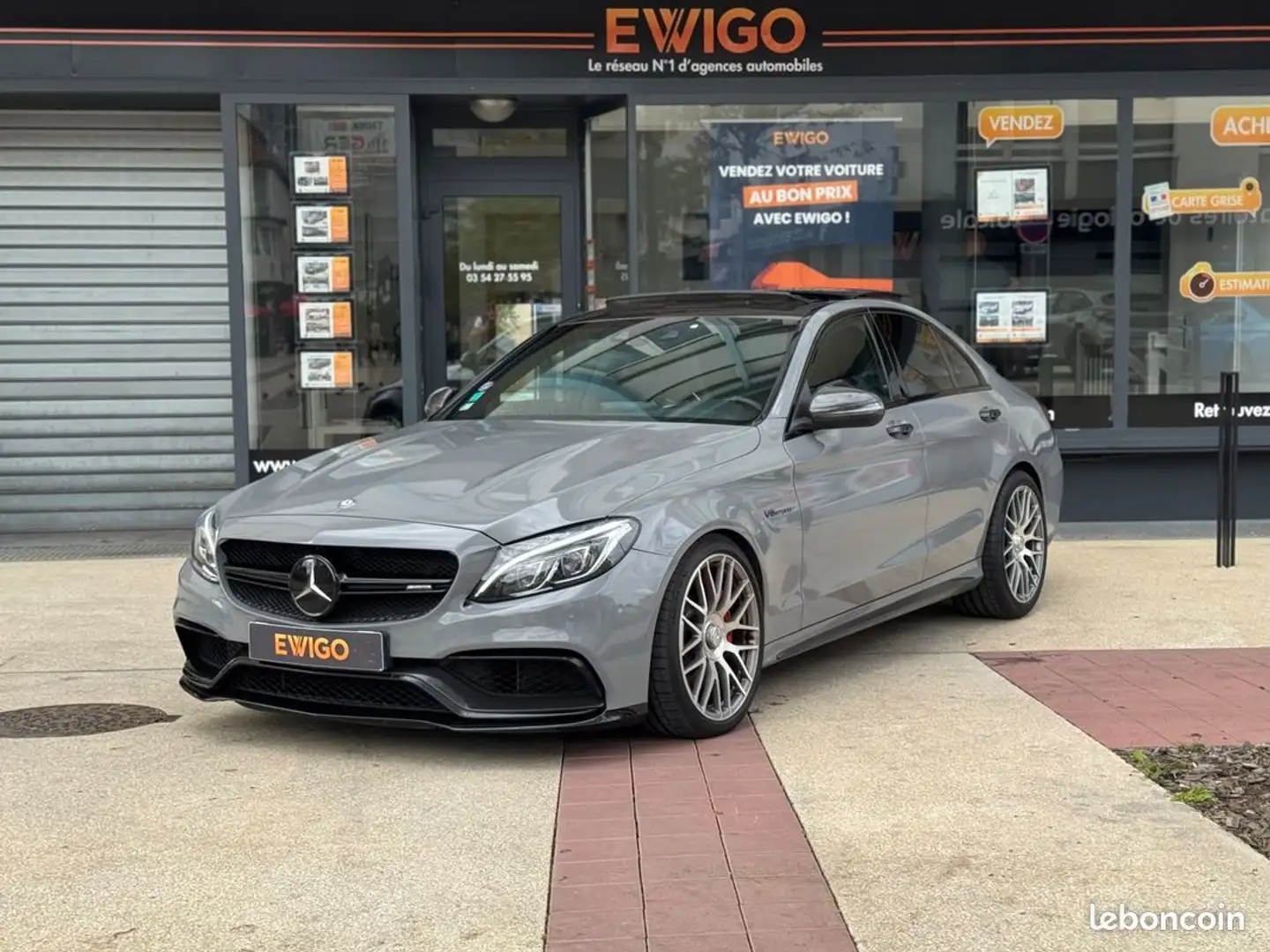 Mercedes-Benz C 63 AMG 63s 4l v8 bi turbo 510ch amg speedshift-mct Grijs - 1