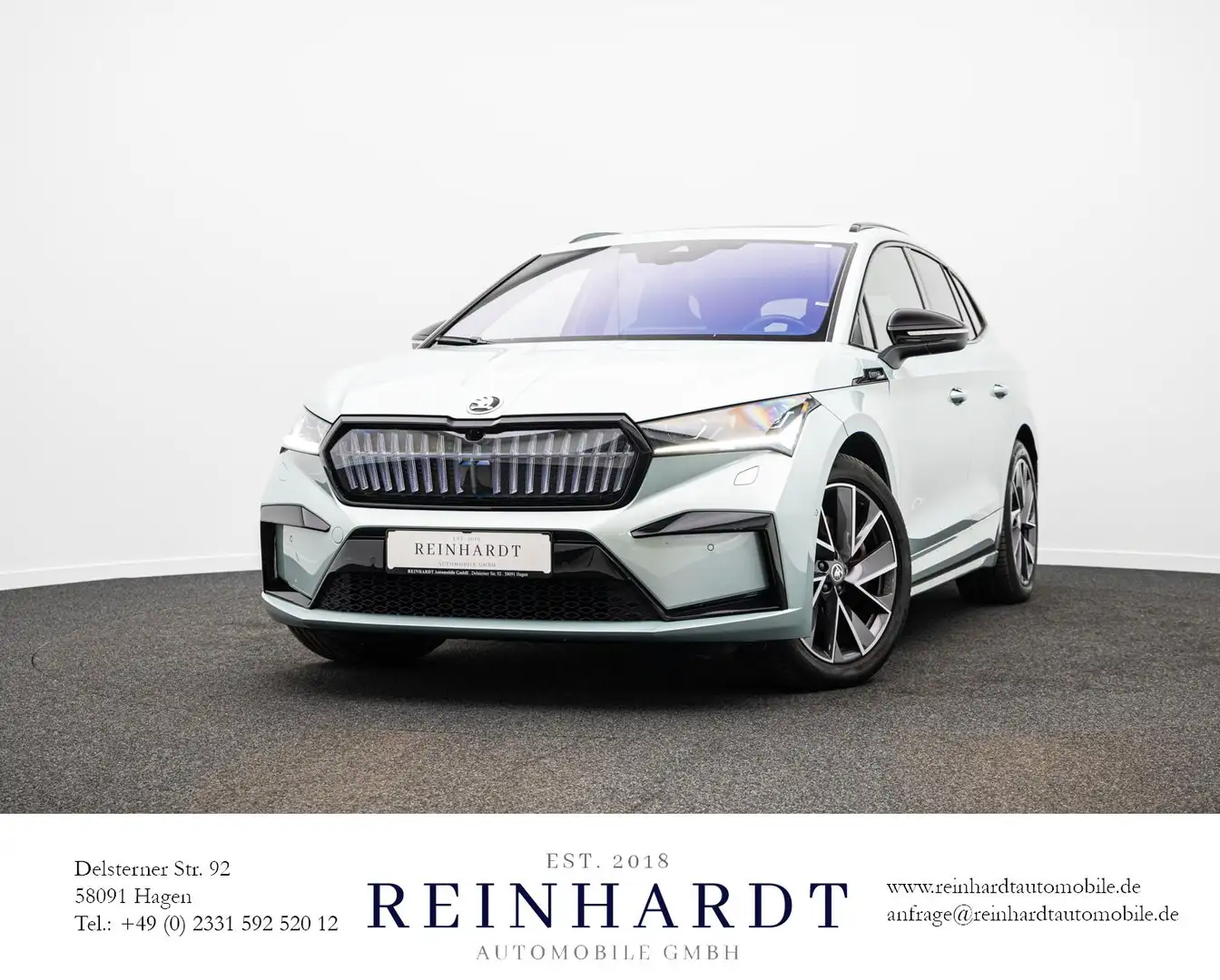 Skoda Enyaq 80x SPORTLINE/MTRX/ACC/HuD/PANO/360/WÄRMEP Argent - 1