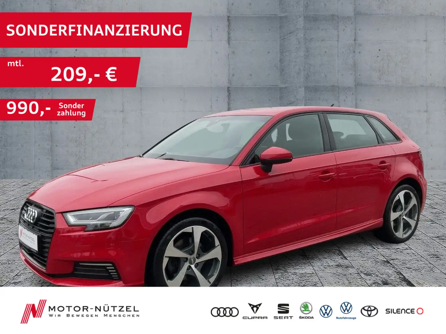 Audi A3 e-tron 40 SPORT S-LINE LED+NAV+SHZ Rot - 1