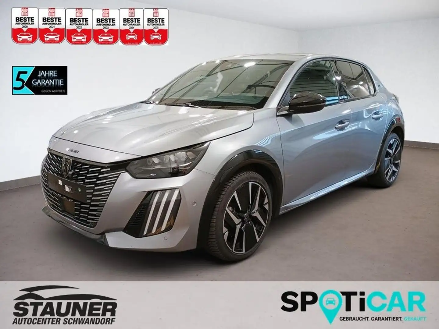 Peugeot 208 NEUER 208 GT HYBRID 145PS e-DSC *360°KAMERA* Silber - 1