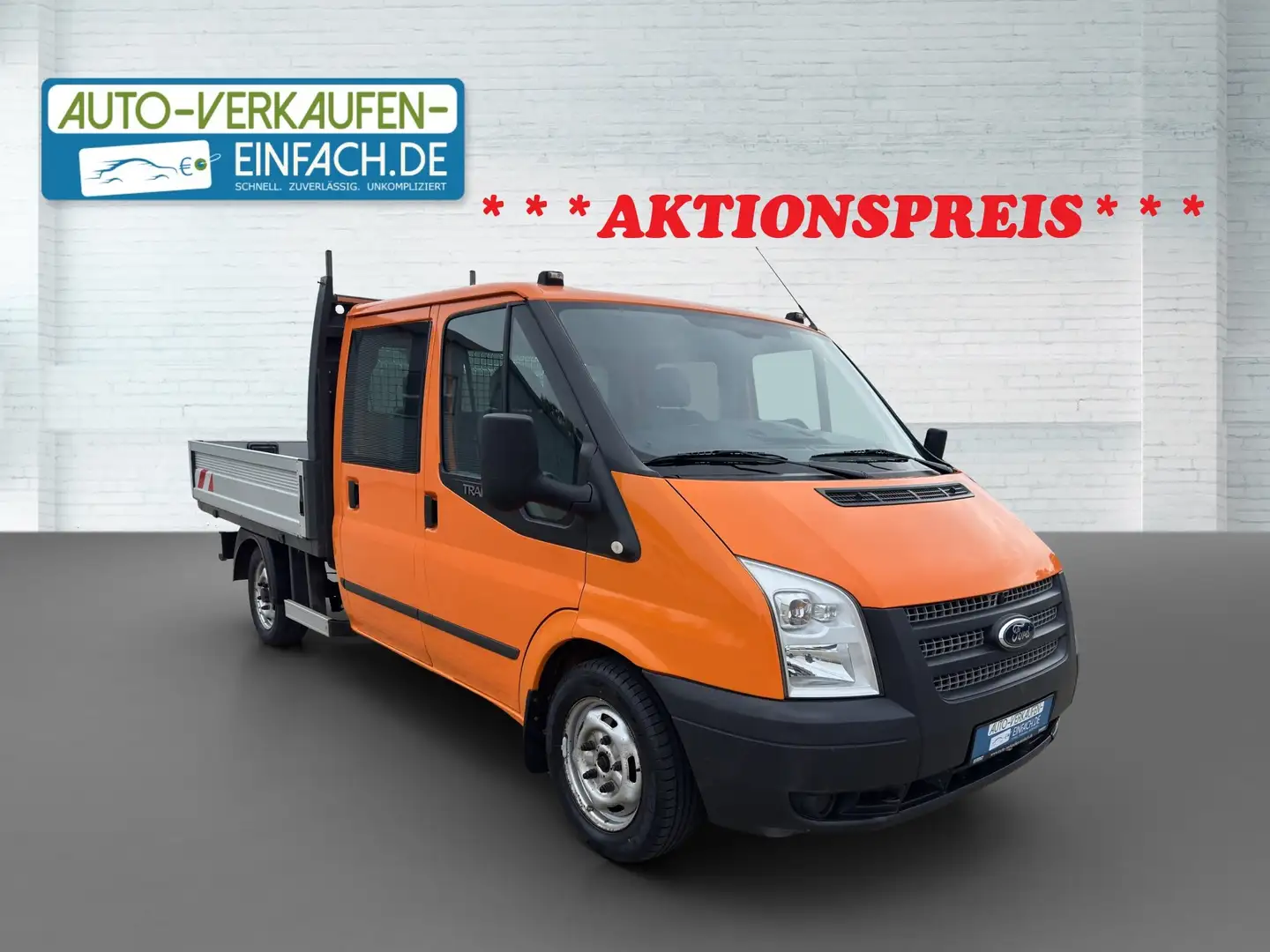 Ford Transit FT 300 M,DOKA,5S,Sthz,AHK,Klima,TÜV+Service Orange - 1