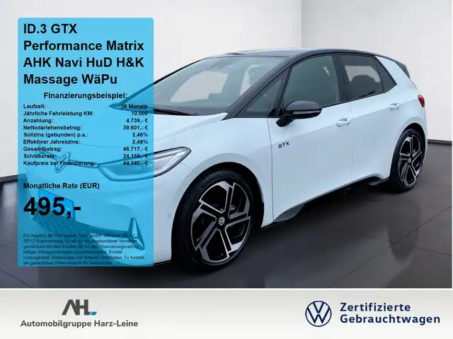 Volkswagen ID.3 GTX Performance Matrix AHK Navi HuD H&K Massage Wä